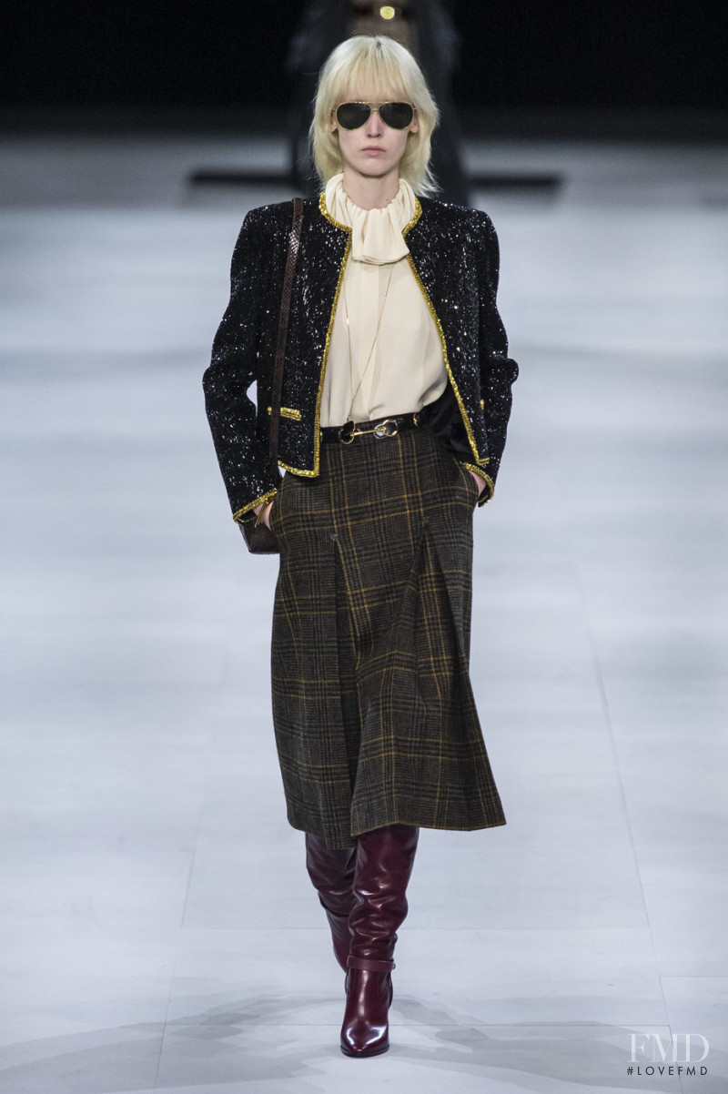 Halo Berge featured in  the Celine fashion show for Autumn/Winter 2019