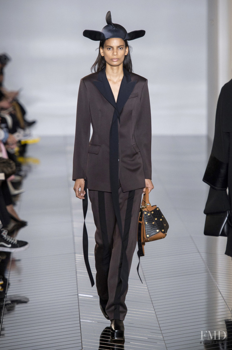 Annibelis Baez featured in  the Loewe fashion show for Autumn/Winter 2019