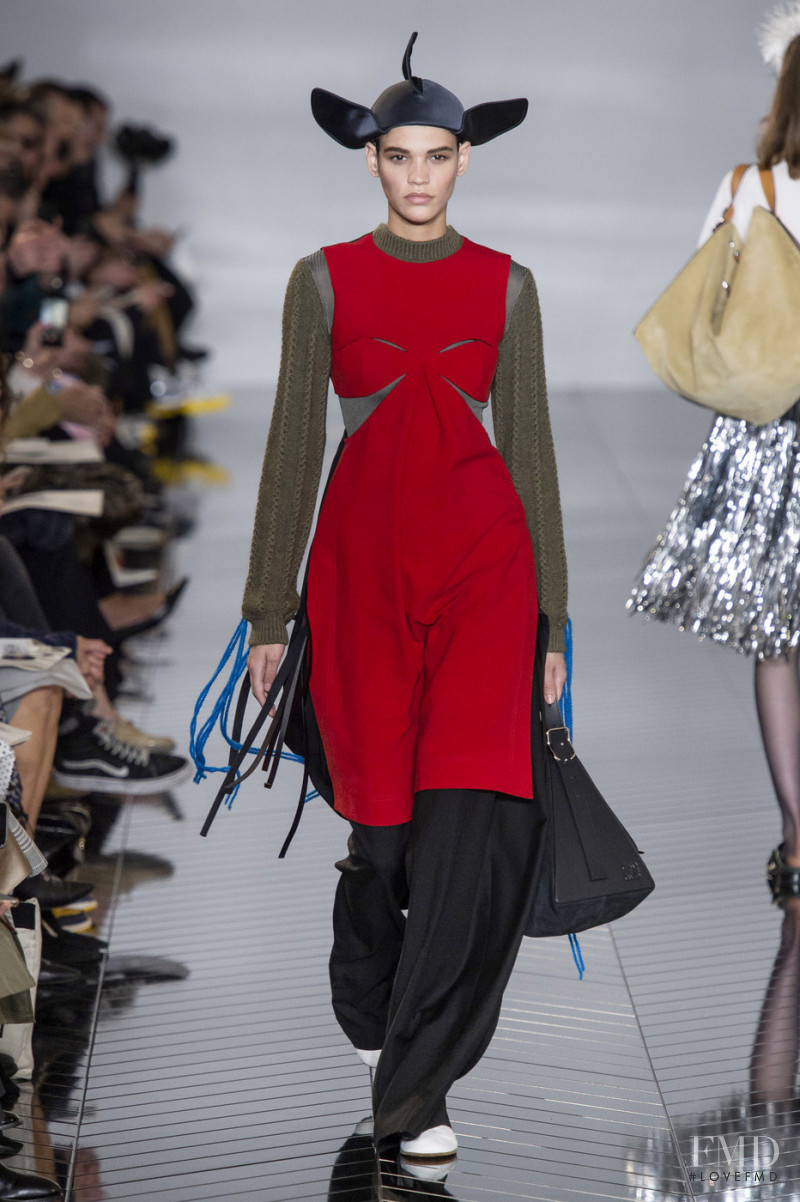 Kerolyn Soares featured in  the Loewe fashion show for Autumn/Winter 2019