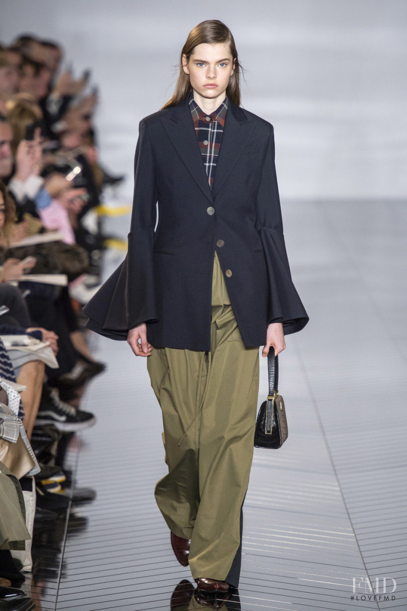 Maud Hoevelaken featured in  the Loewe fashion show for Autumn/Winter 2019