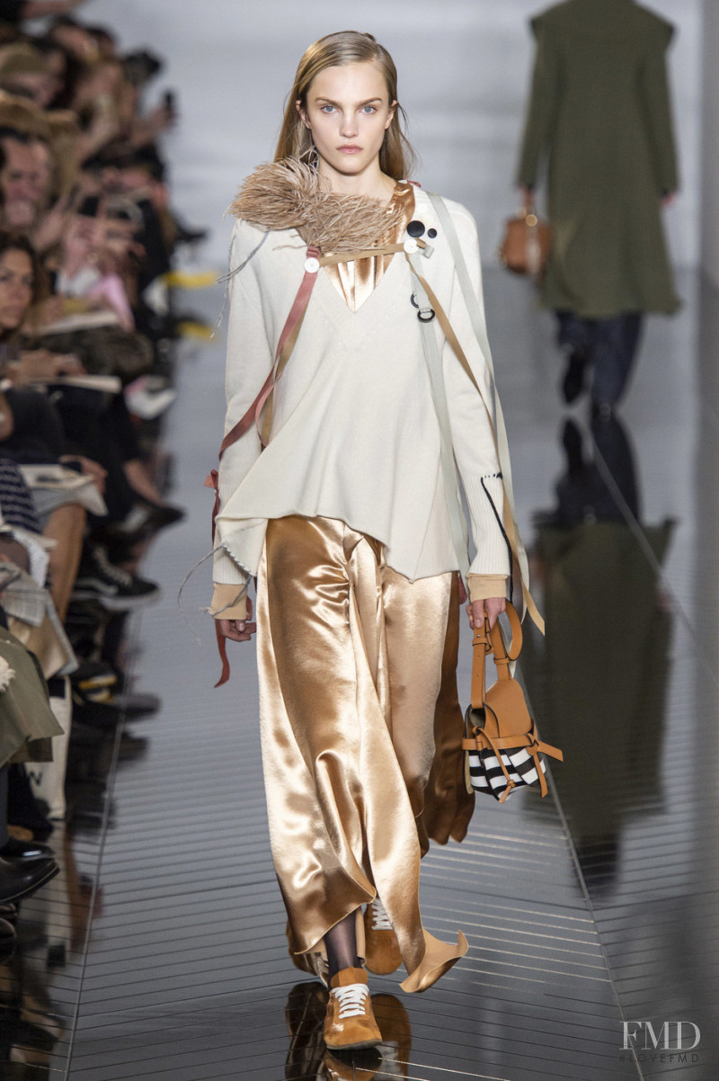 Josefine Lynderup featured in  the Loewe fashion show for Autumn/Winter 2019