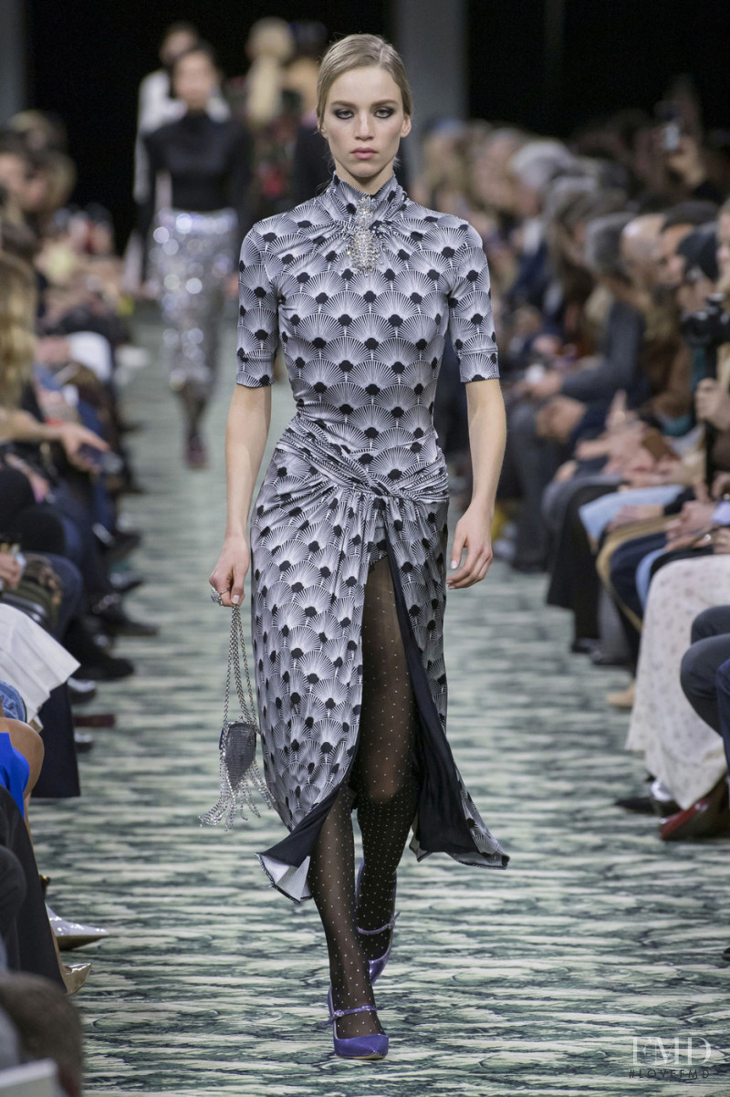 Rebecca Leigh Longendyke featured in  the Paco Rabanne fashion show for Autumn/Winter 2019