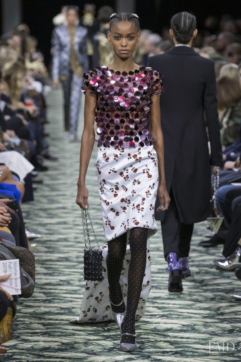 Blesnya Minher featured in  the Paco Rabanne fashion show for Autumn/Winter 2019