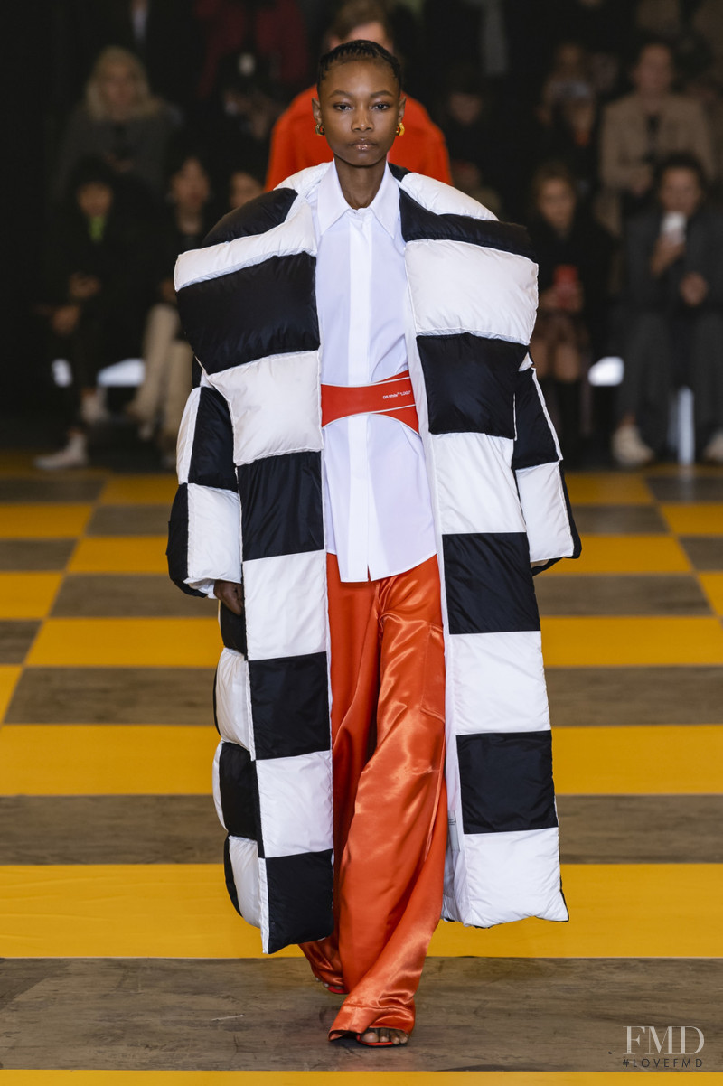 Amal Tobi Adebayo featured in  the Off-White fashion show for Autumn/Winter 2019