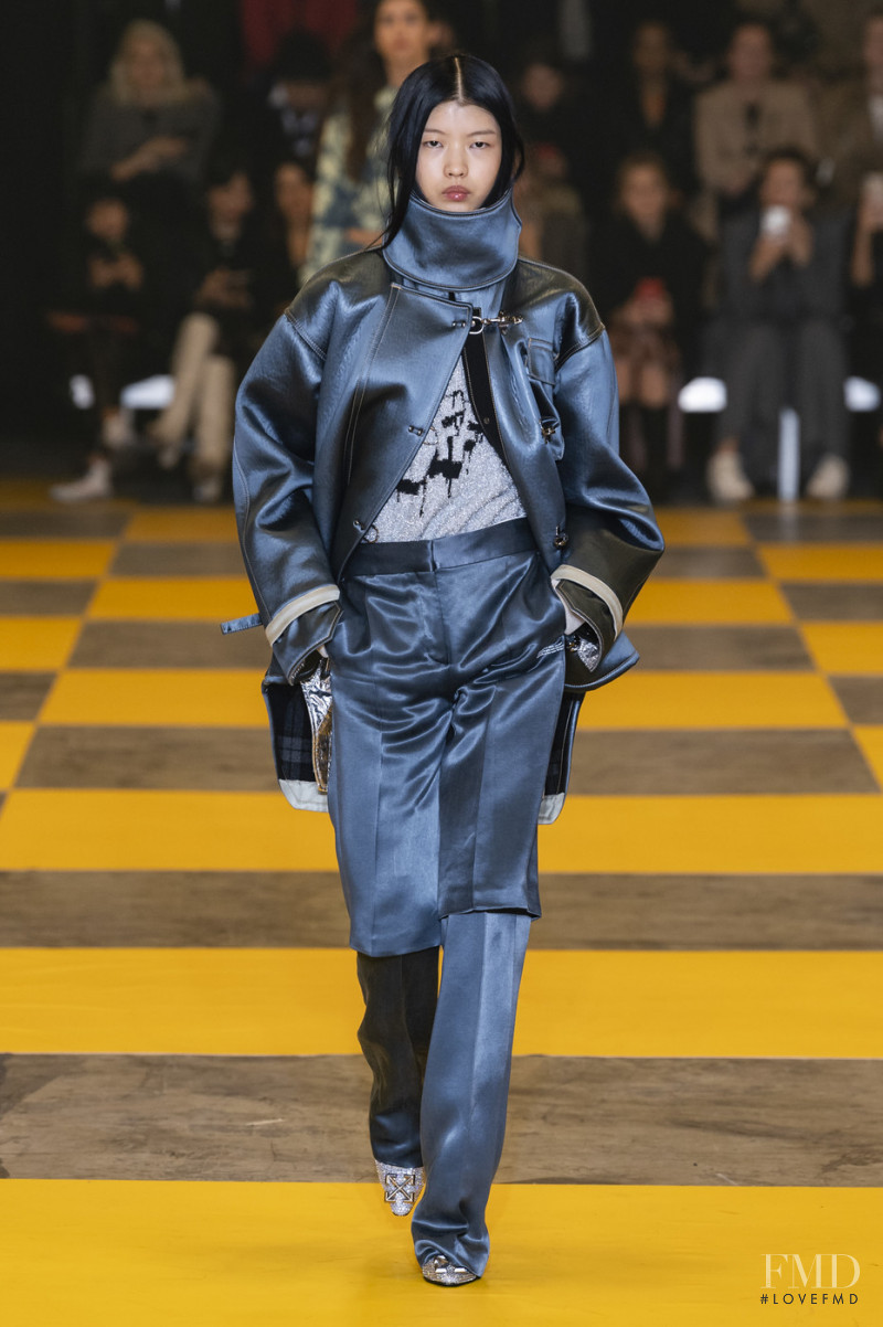 Tang He featured in  the Off-White fashion show for Autumn/Winter 2019