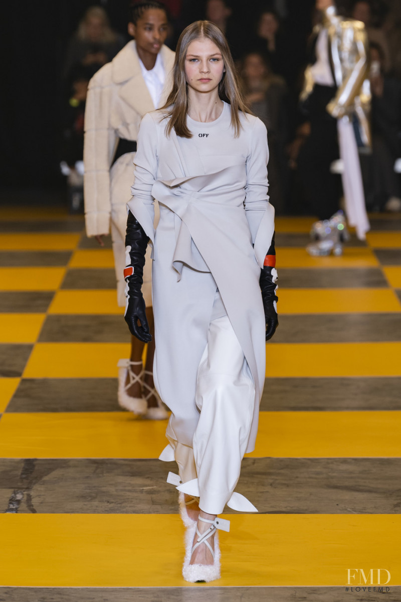 Deirdre Firinne featured in  the Off-White fashion show for Autumn/Winter 2019