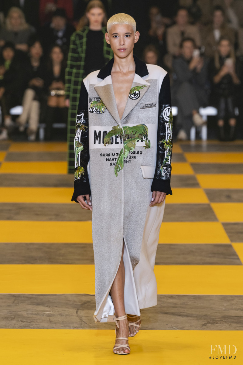 Janiece Dilone featured in  the Off-White fashion show for Autumn/Winter 2019