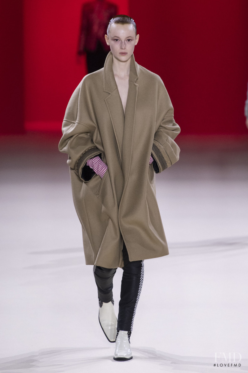 Gisele Fox featured in  the Haider Ackermann fashion show for Autumn/Winter 2019