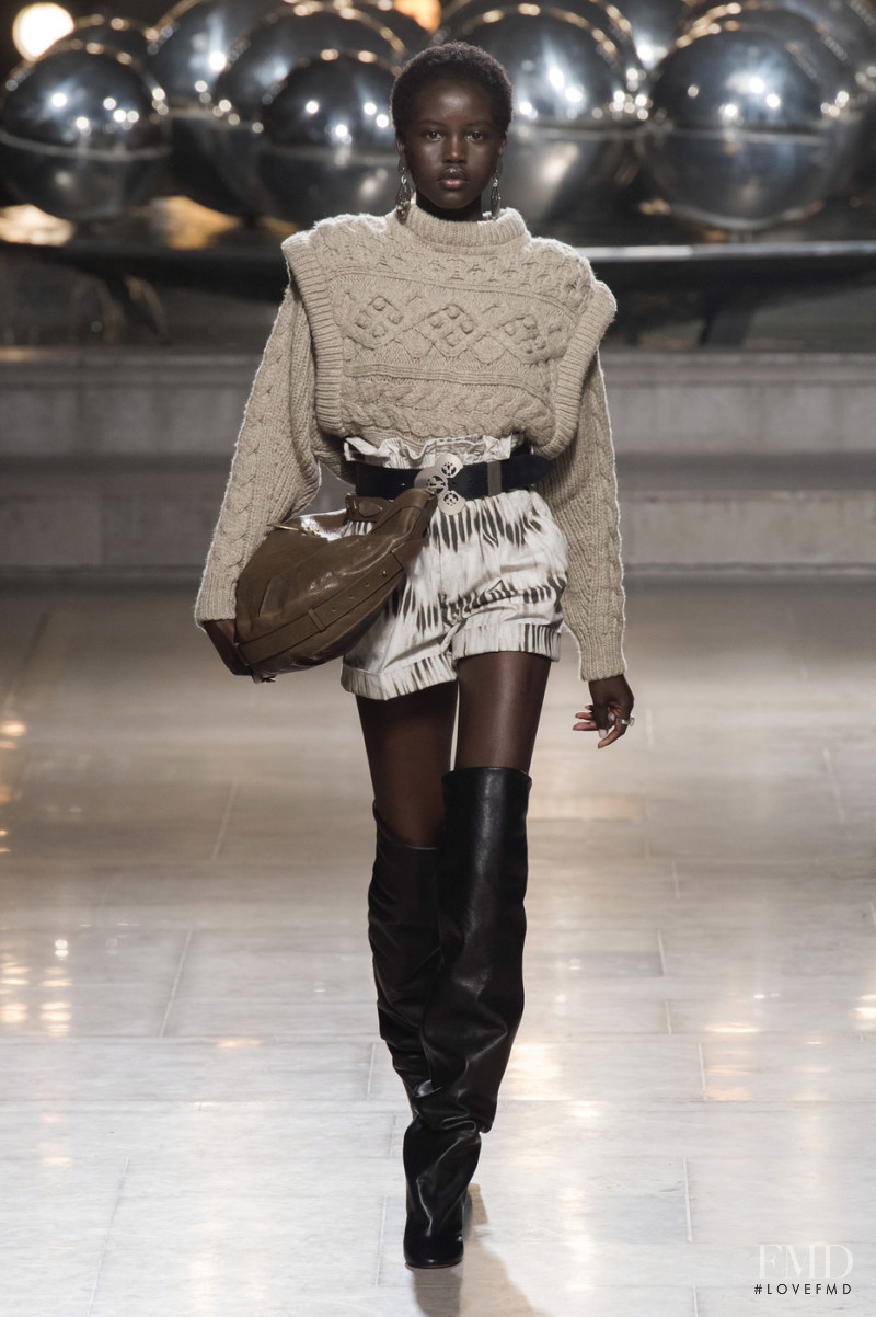 Adut Akech Bior featured in  the Isabel Marant fashion show for Autumn/Winter 2019
