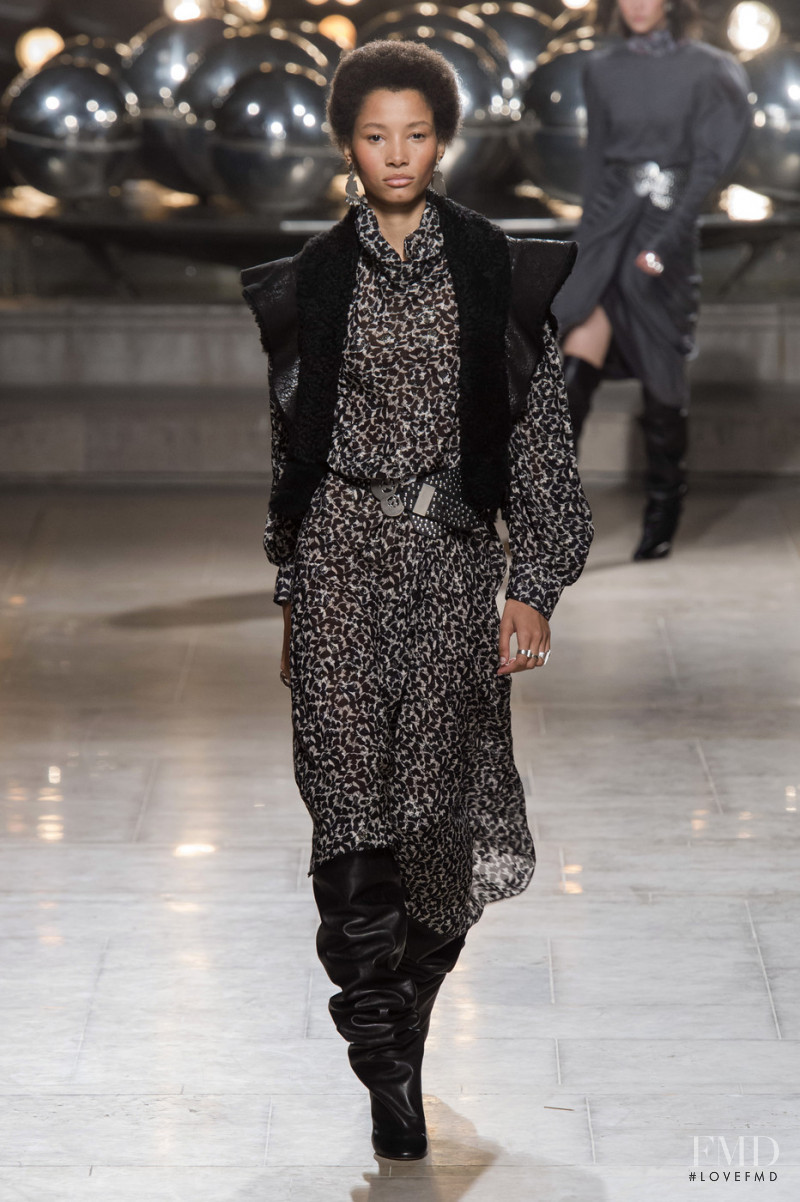 Lineisy Montero featured in  the Isabel Marant fashion show for Autumn/Winter 2019
