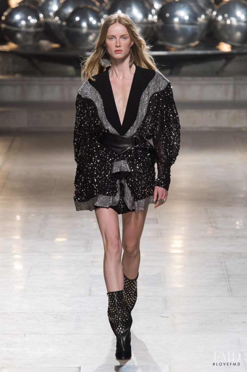 Rianne Van Rompaey featured in  the Isabel Marant fashion show for Autumn/Winter 2019