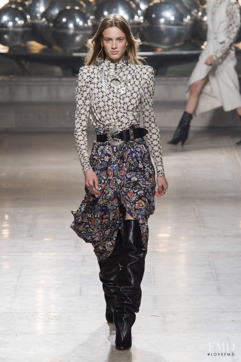 Sarah Dahl featured in  the Isabel Marant fashion show for Autumn/Winter 2019