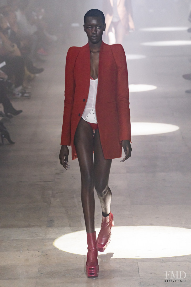 Ayak Veronica Bior featured in  the Rick Owens fashion show for Autumn/Winter 2019