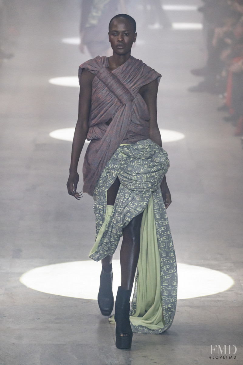 Naro Lokuruka featured in  the Rick Owens fashion show for Autumn/Winter 2019