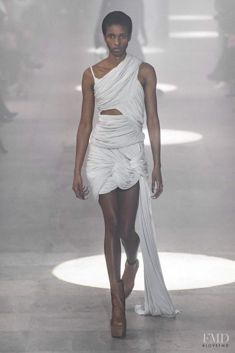 Kathia Nseke featured in  the Rick Owens fashion show for Autumn/Winter 2019