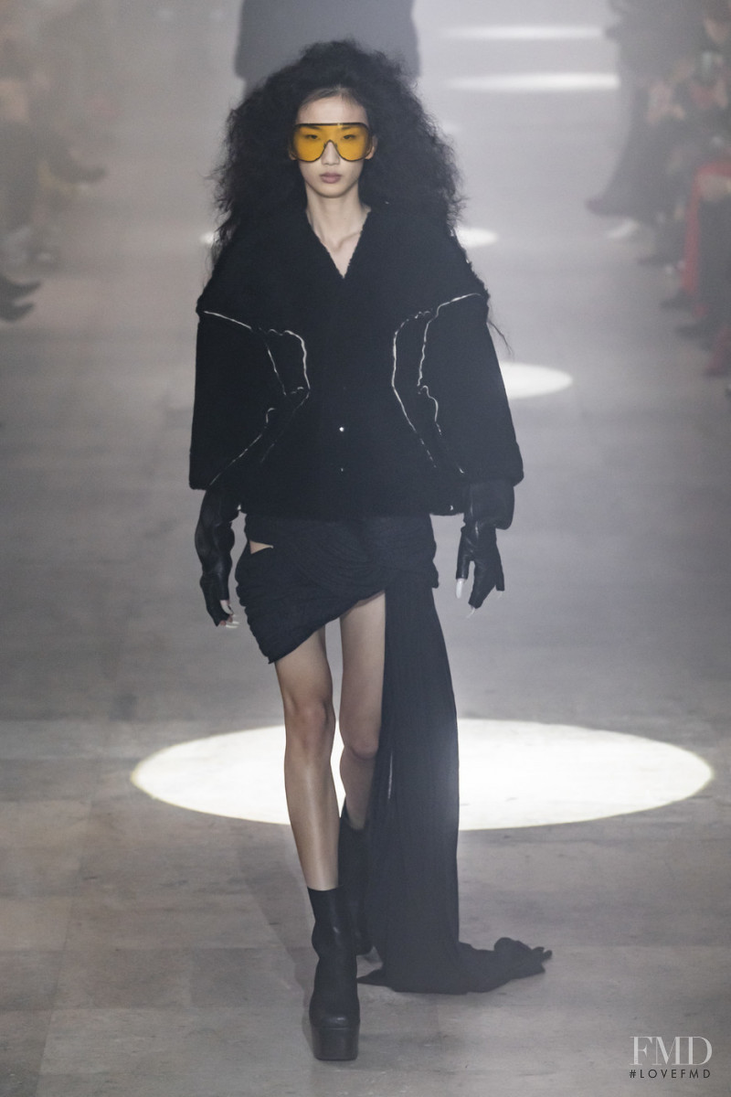 Liang Xiangqing featured in  the Rick Owens fashion show for Autumn/Winter 2019