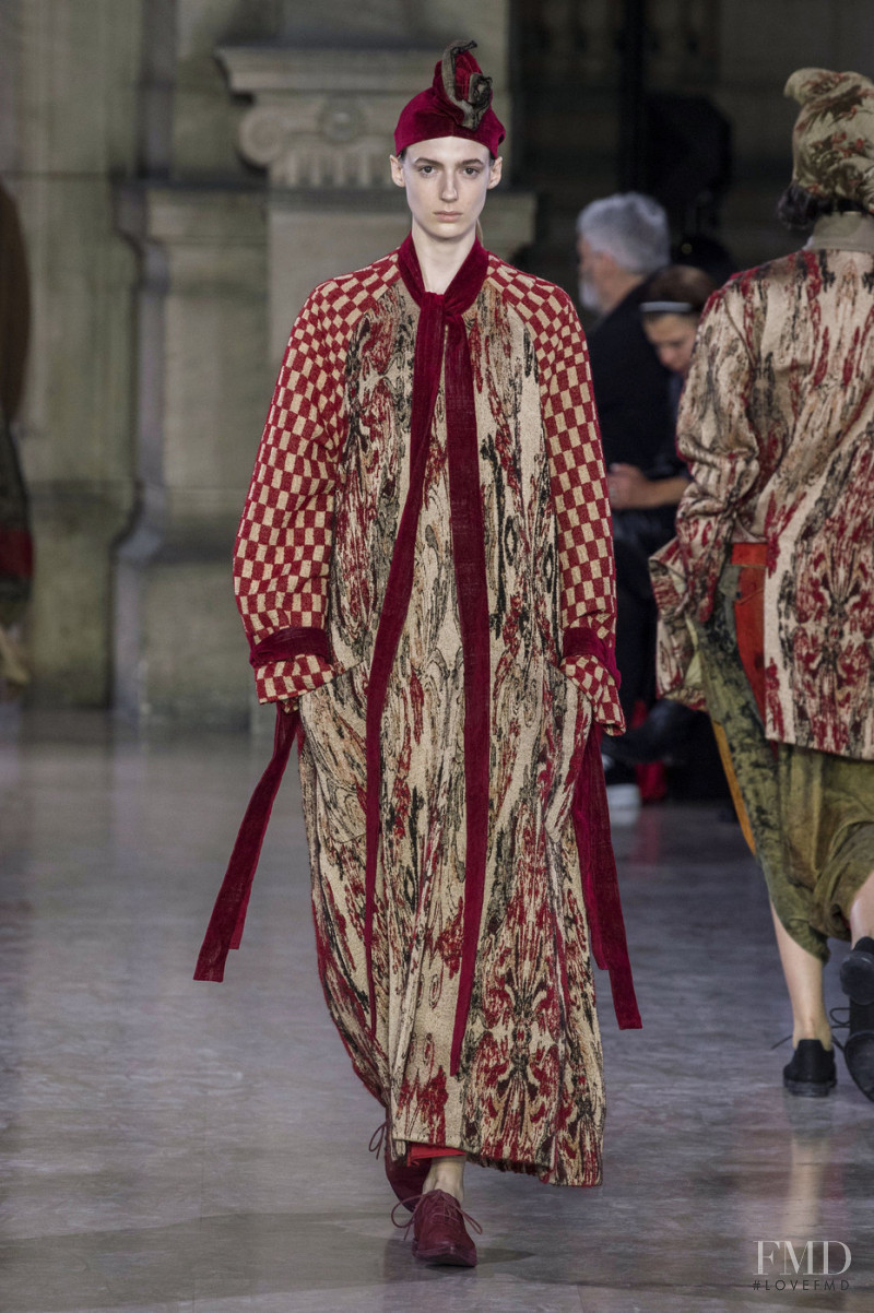 Katherine Azbill featured in  the Uma Wang fashion show for Autumn/Winter 2019