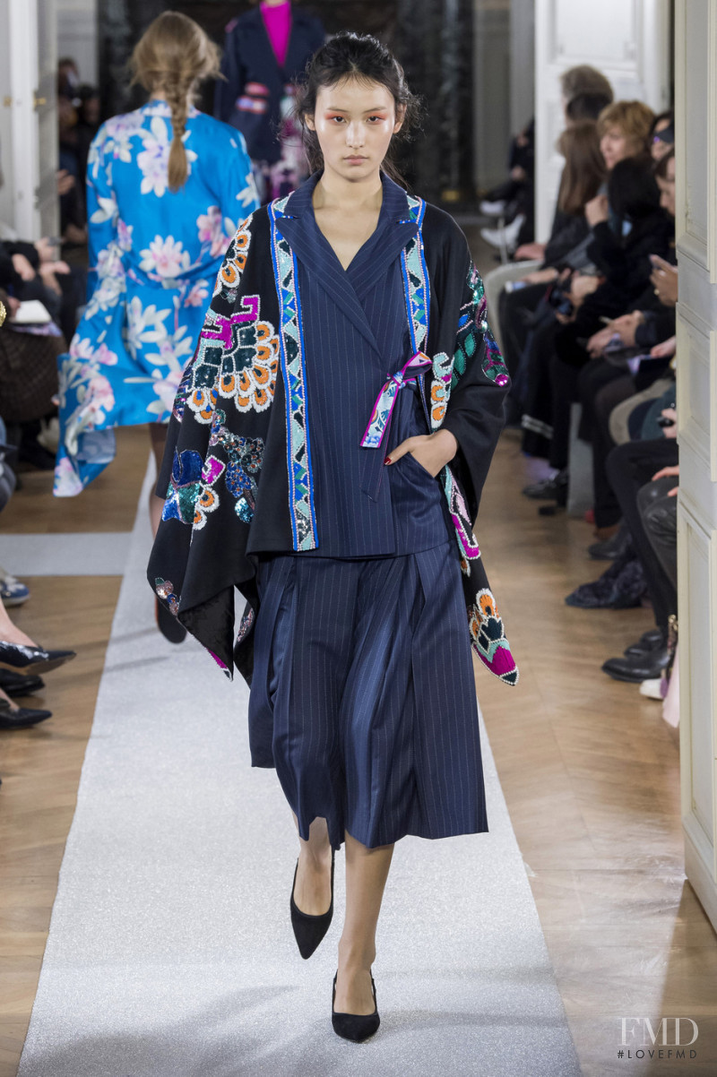 Wu Yan Miao featured in  the Leonard fashion show for Autumn/Winter 2019