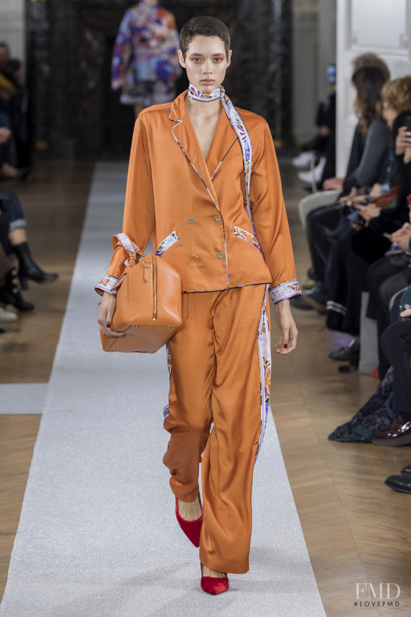 Brynn Bonner featured in  the Leonard fashion show for Autumn/Winter 2019