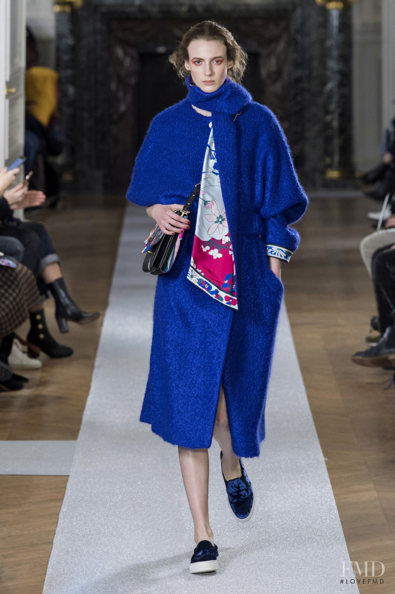 Katherine Azbill featured in  the Leonard fashion show for Autumn/Winter 2019