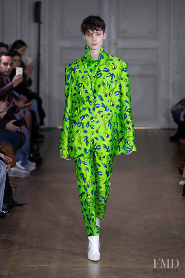 Bo Gebruers featured in  the Christian Wijnants fashion show for Autumn/Winter 2019