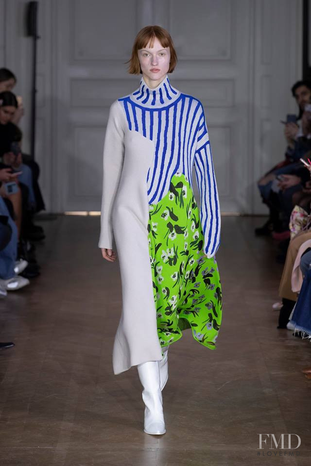 Ina Maribo Jensen featured in  the Christian Wijnants fashion show for Autumn/Winter 2019