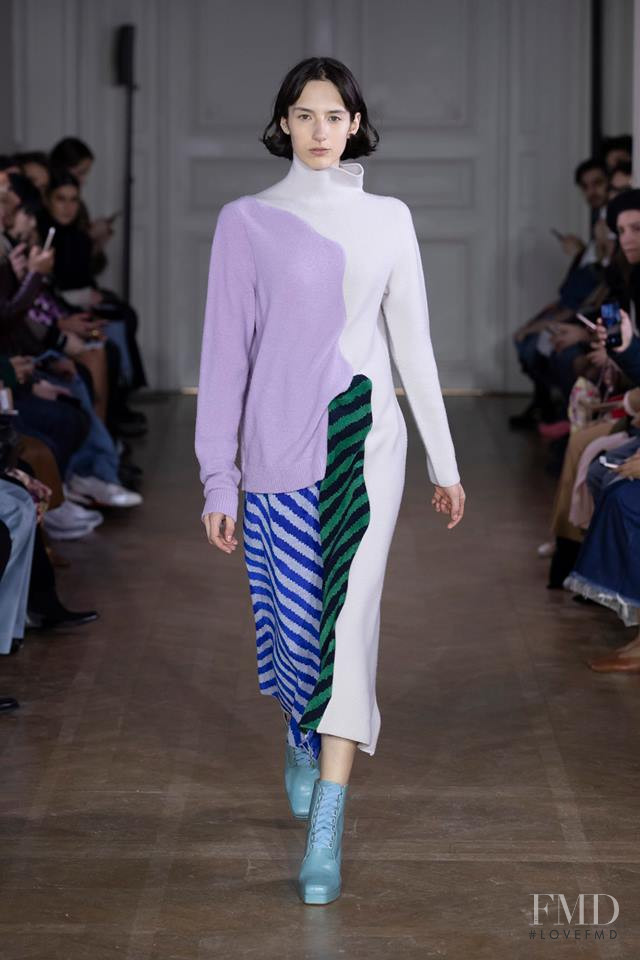 Nathalie Vucet featured in  the Christian Wijnants fashion show for Autumn/Winter 2019