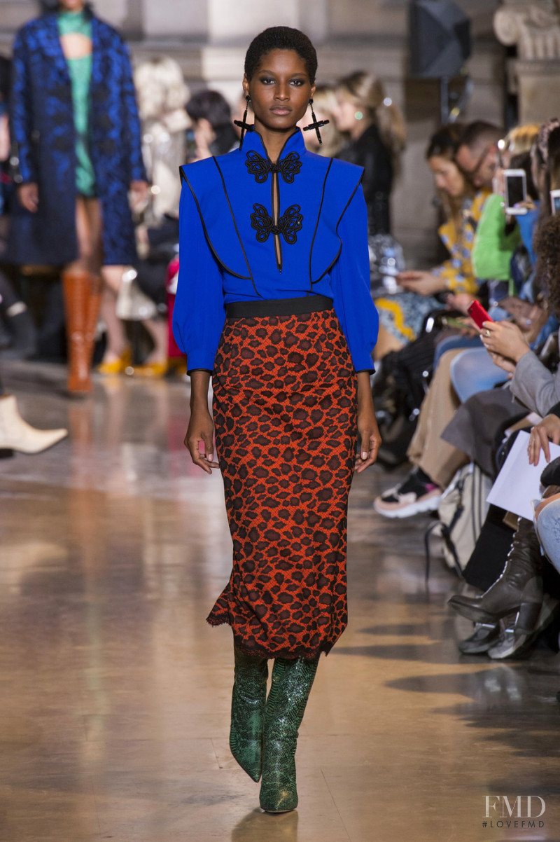 Aurelie Giraud featured in  the Andrew Gn fashion show for Autumn/Winter 2019
