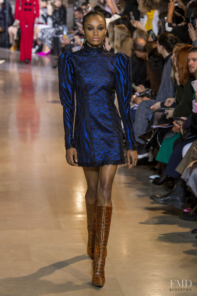 Christina Knight featured in  the Andrew Gn fashion show for Autumn/Winter 2019