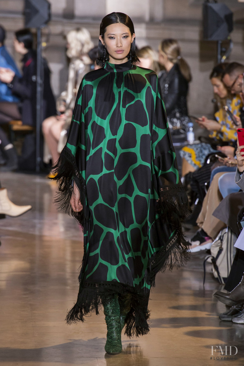 Nuri Son featured in  the Andrew Gn fashion show for Autumn/Winter 2019