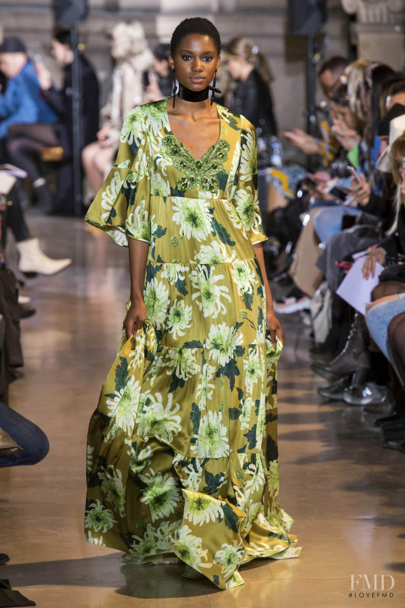 Tara Falla featured in  the Andrew Gn fashion show for Autumn/Winter 2019