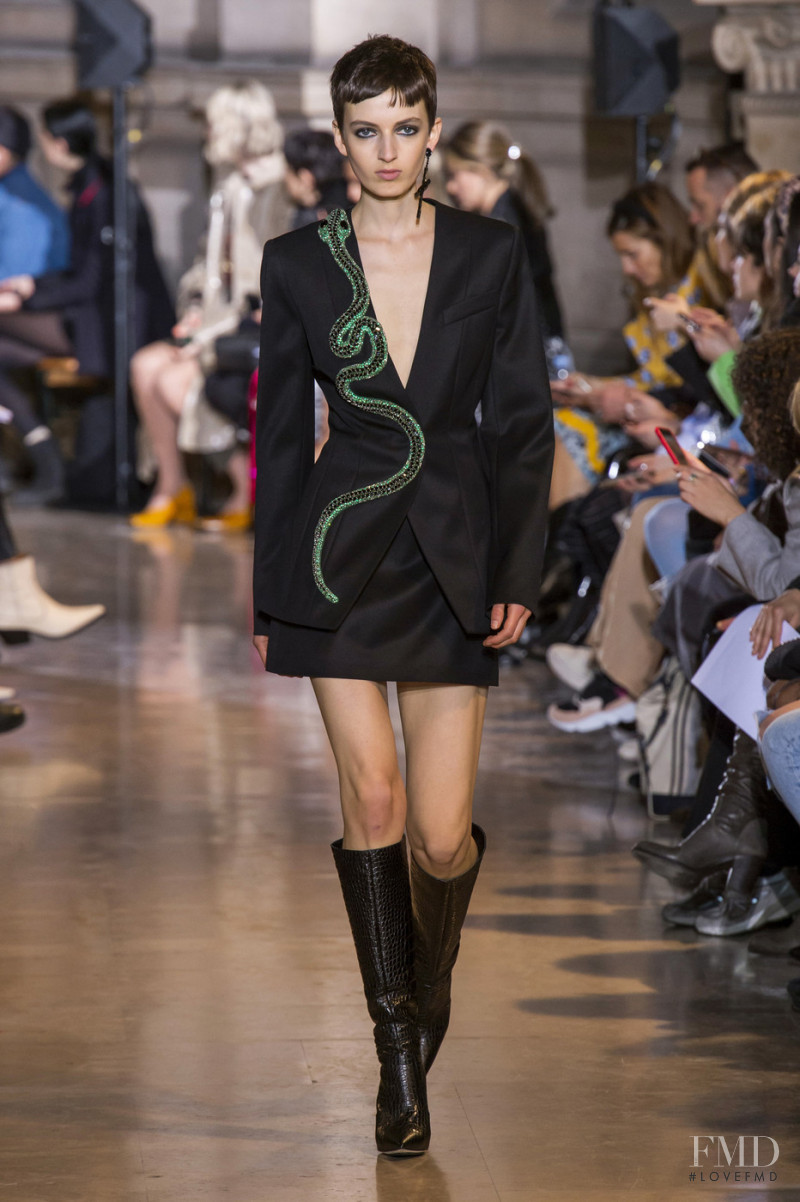 Maisie Dunlop featured in  the Andrew Gn fashion show for Autumn/Winter 2019