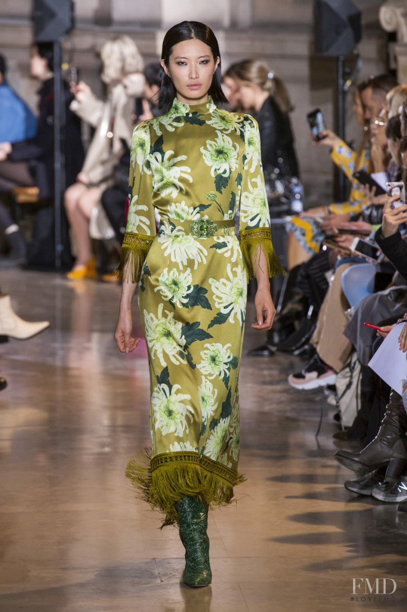 Nuri Son featured in  the Andrew Gn fashion show for Autumn/Winter 2019
