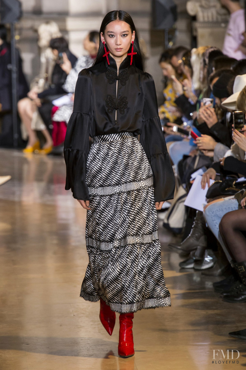 Ziwei Cao featured in  the Andrew Gn fashion show for Autumn/Winter 2019