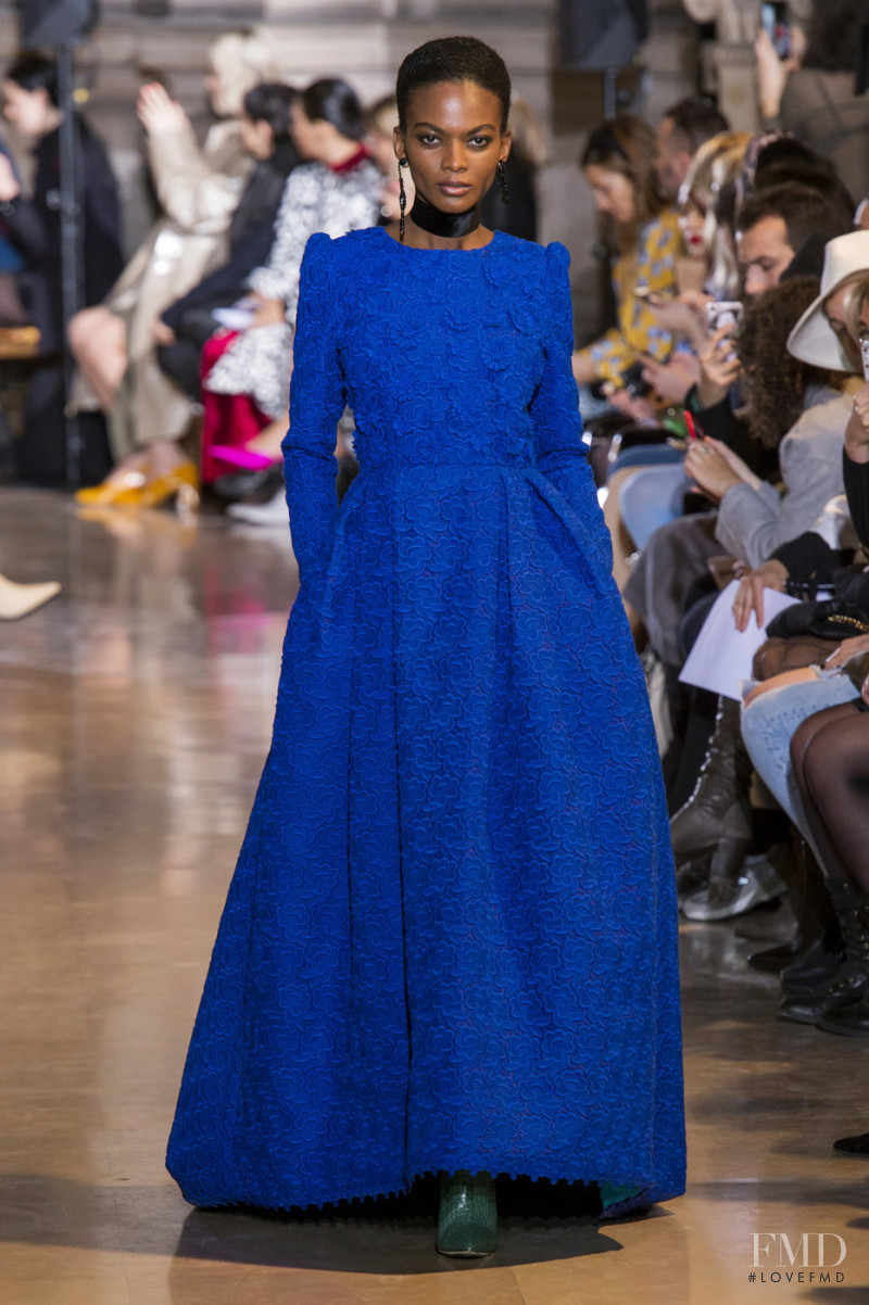 Aube Jolicoeur featured in  the Andrew Gn fashion show for Autumn/Winter 2019