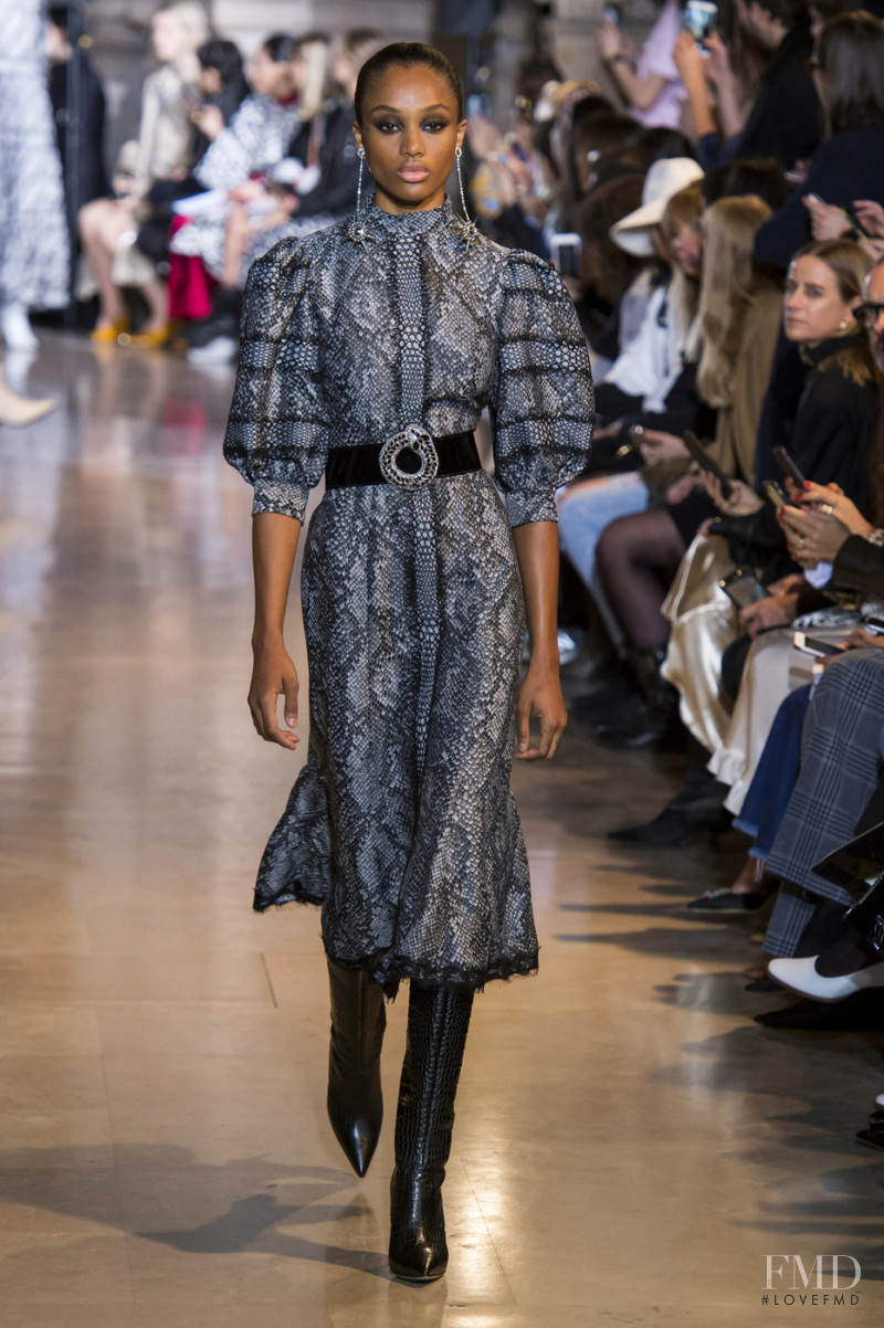 Christina Knight featured in  the Andrew Gn fashion show for Autumn/Winter 2019