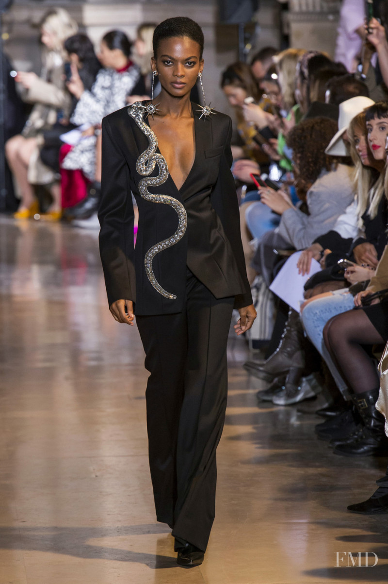 Aube Jolicoeur featured in  the Andrew Gn fashion show for Autumn/Winter 2019