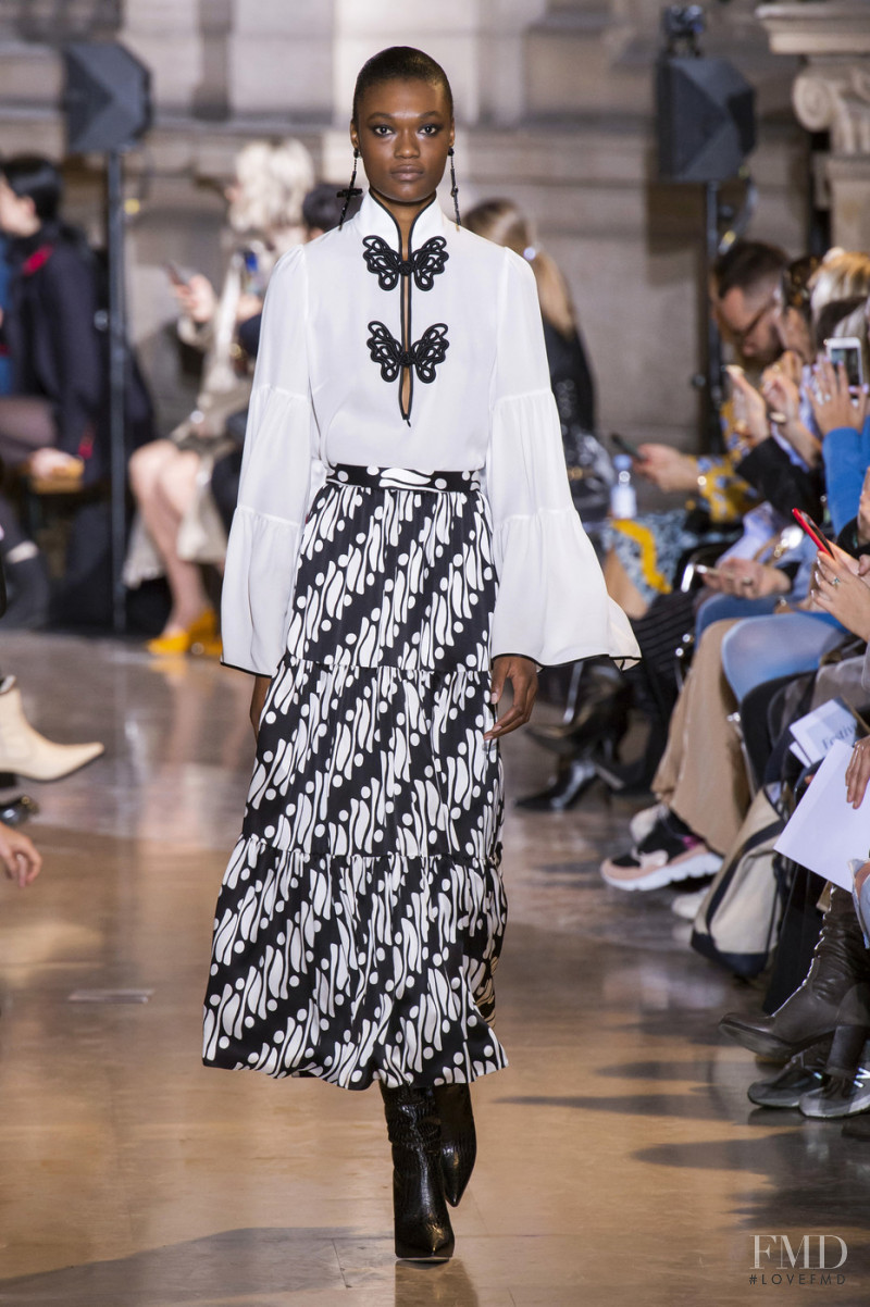 Naki Depass featured in  the Andrew Gn fashion show for Autumn/Winter 2019