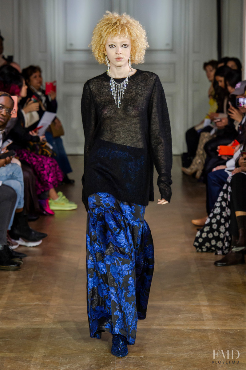 Thais Borges featured in  the Lutz Huelle fashion show for Autumn/Winter 2019