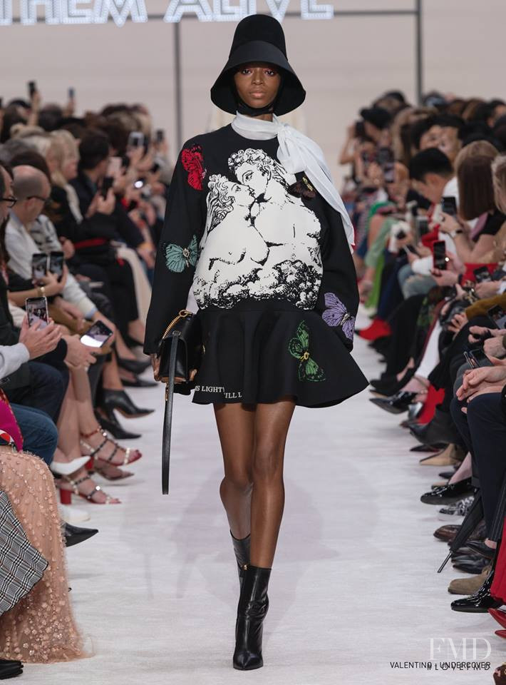 Kyla Ramsey featured in  the Valentino fashion show for Autumn/Winter 2019