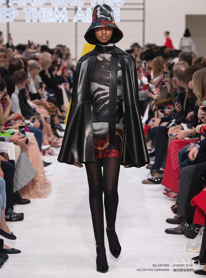 Sana Diouf featured in  the Valentino fashion show for Autumn/Winter 2019