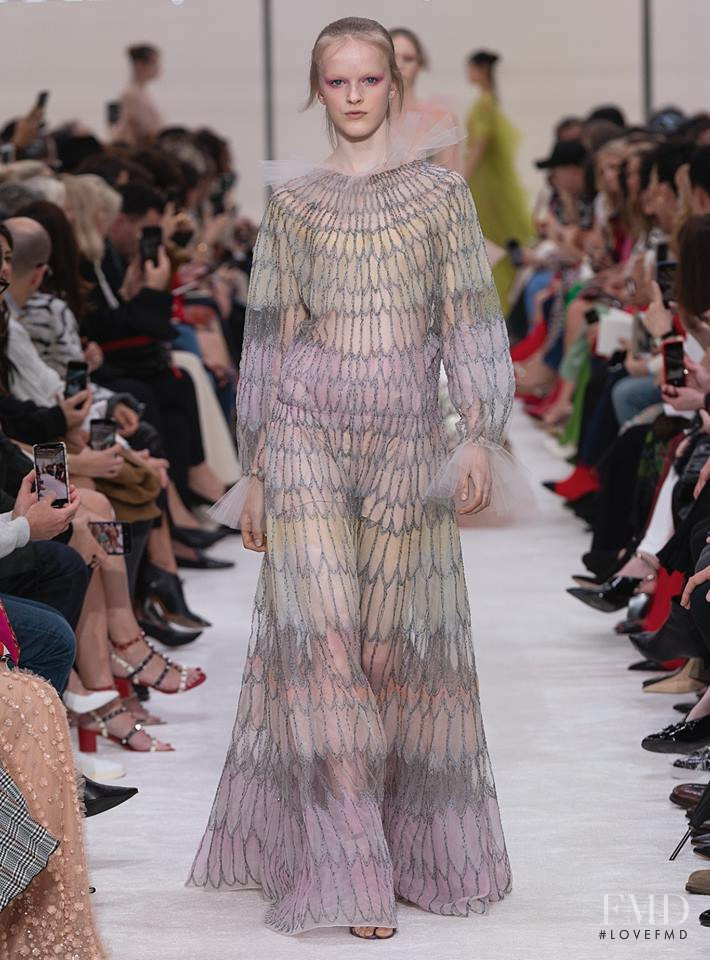 Hannah Motler featured in  the Valentino fashion show for Autumn/Winter 2019