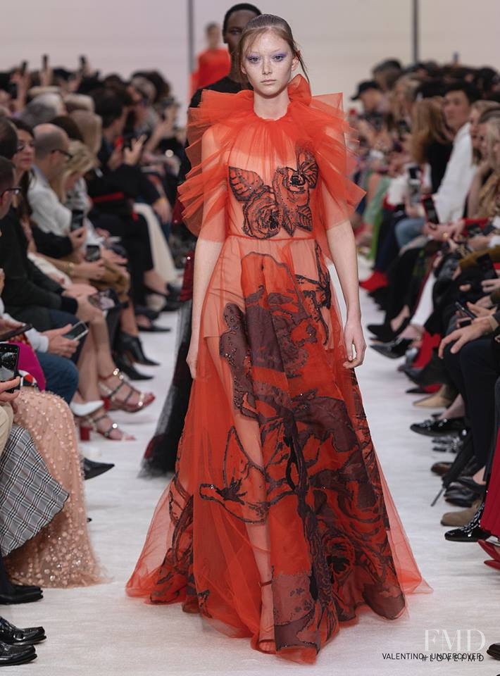 Sara Grace Wallerstedt featured in  the Valentino fashion show for Autumn/Winter 2019