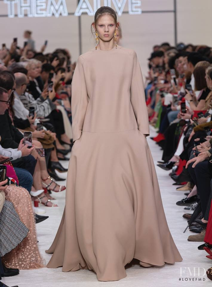 Julia Merkelbach featured in  the Valentino fashion show for Autumn/Winter 2019