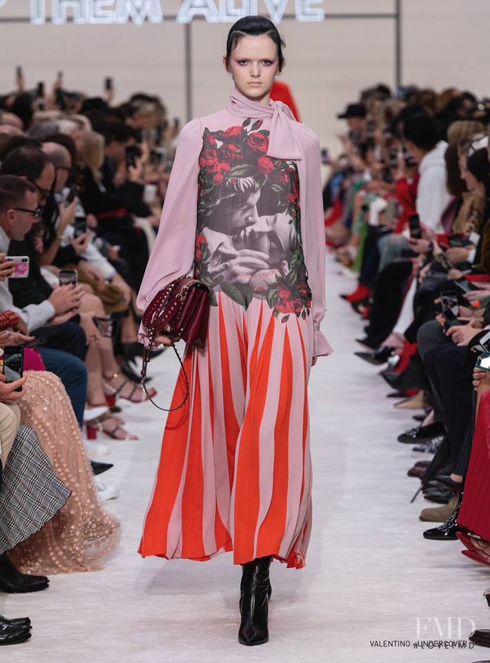 Britt Ensink featured in  the Valentino fashion show for Autumn/Winter 2019