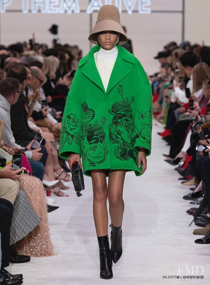 Licett Morillo featured in  the Valentino fashion show for Autumn/Winter 2019