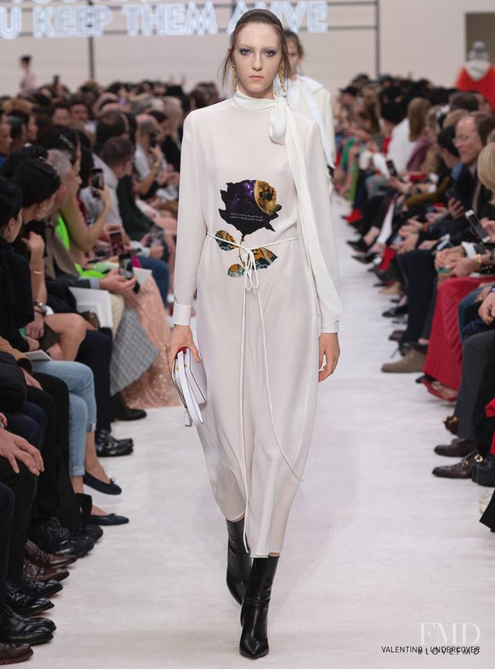 Evelyn Nagy featured in  the Valentino fashion show for Autumn/Winter 2019