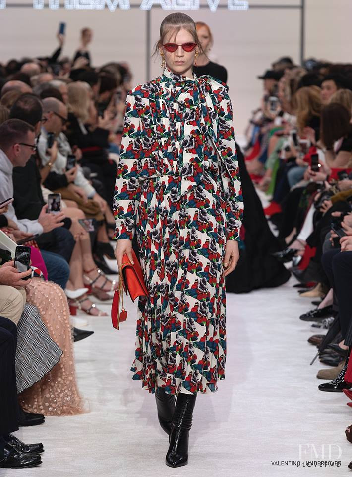 Sara Eirud featured in  the Valentino fashion show for Autumn/Winter 2019