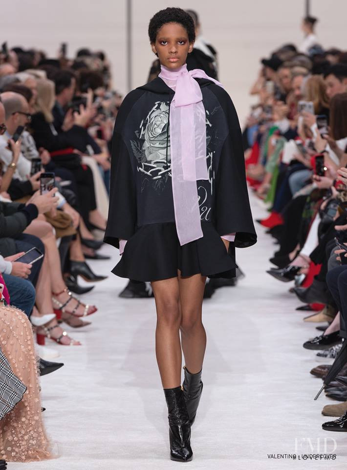 Kimberly Gelabert featured in  the Valentino fashion show for Autumn/Winter 2019