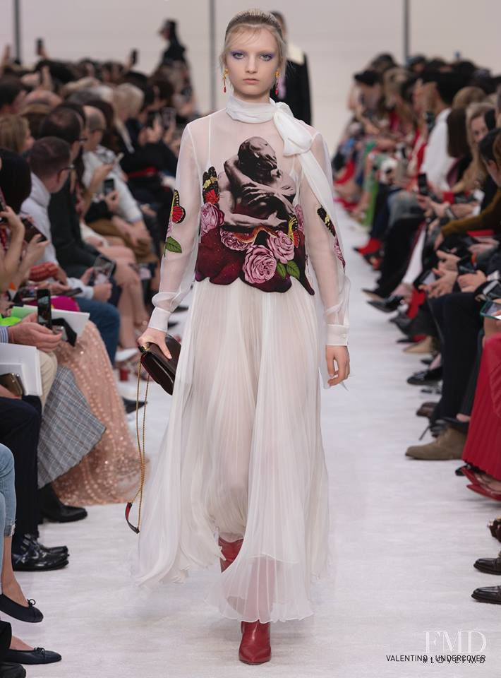 Kristin Soley Drab featured in  the Valentino fashion show for Autumn/Winter 2019
